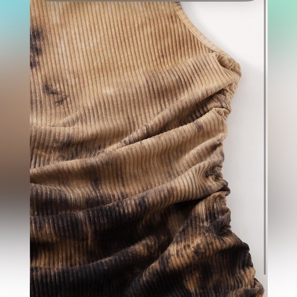 Ruched Bodycon Mini Ribbed Knit Sleeveless Drawstring Short Tank Dresses…
8054 - Picture 5 of 7